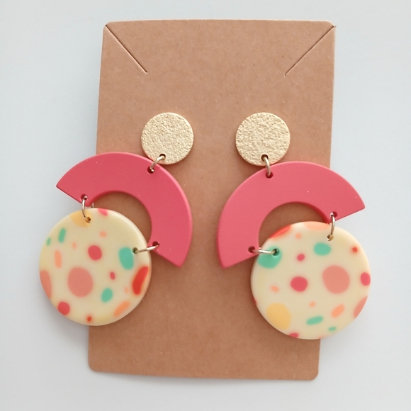 Fashion Jewelry Jewelry - Fashion Jewelry Pink and Gold Earrings